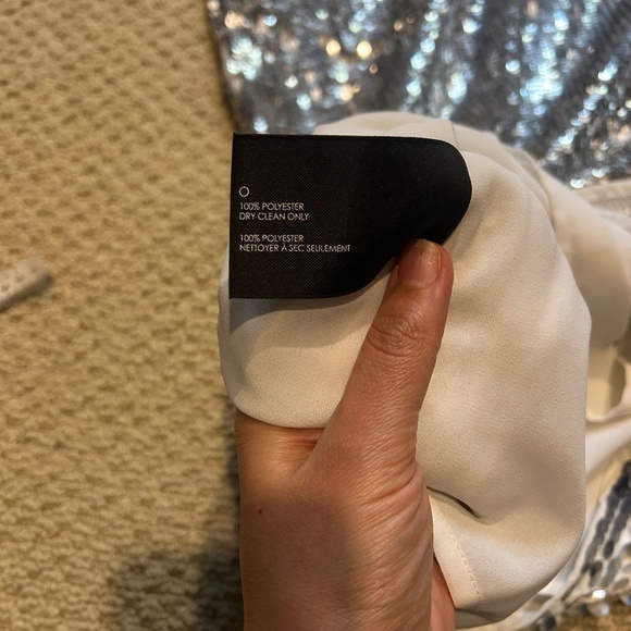 Club Monaco Silver Sequin racer-back Swing Dress - Picture 3 of 10